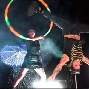 spectacle de feu et lumieres