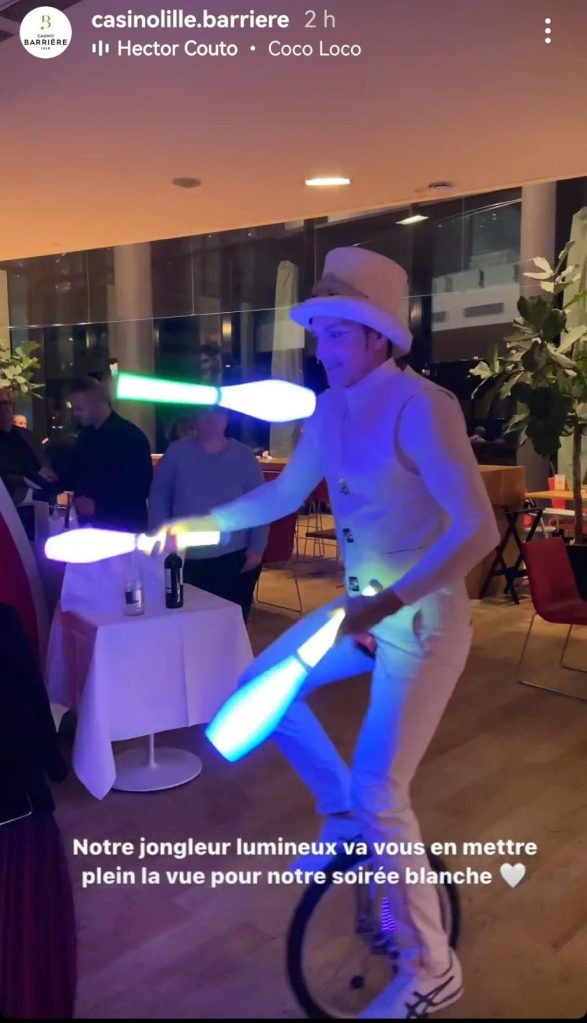 spectacles et animations avec jongleur au monocycle